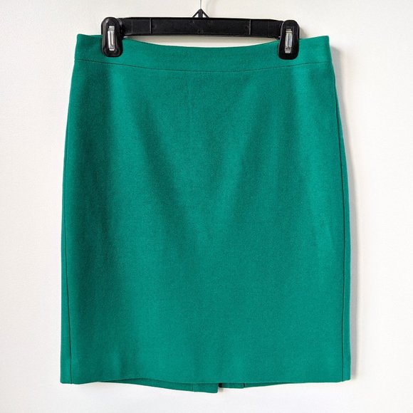 NWOT J Crew Factory Teal Pencil Skirt in Double-Serge Wool - Picture 1 of 6